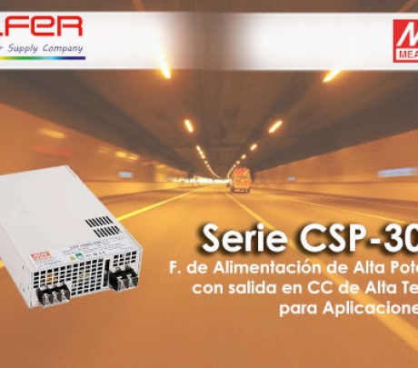 Fuente de Alimentación de alta potencia con salida en CC de alta tensión para aplicaciones LED MEAN WELL CSP-3000